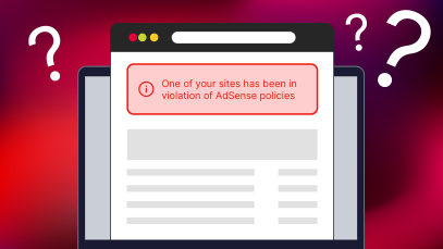 One or more of your sites has been in violation of AdSense policies